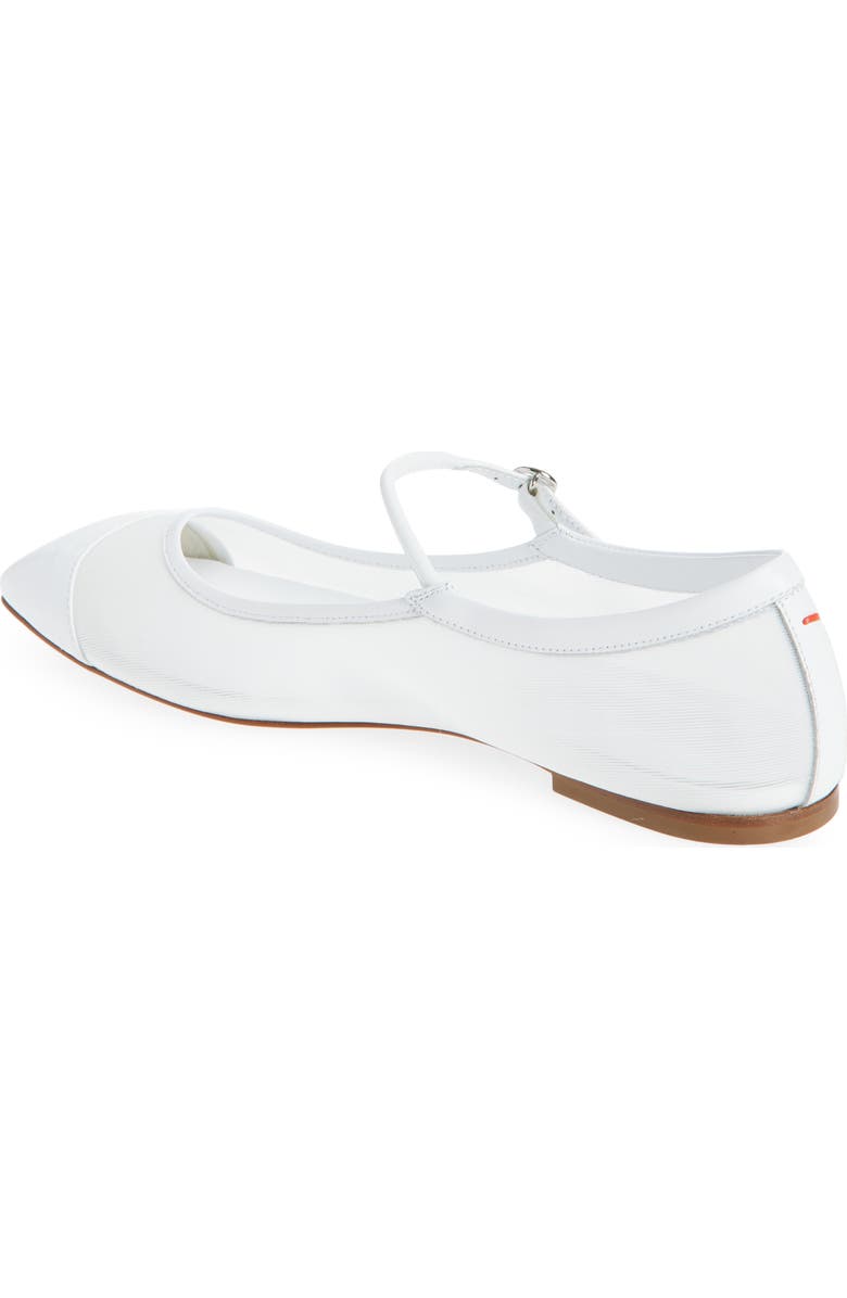 aeyde Uma Mary Jane Cap Toe Flat, Alternate, color, Optic White