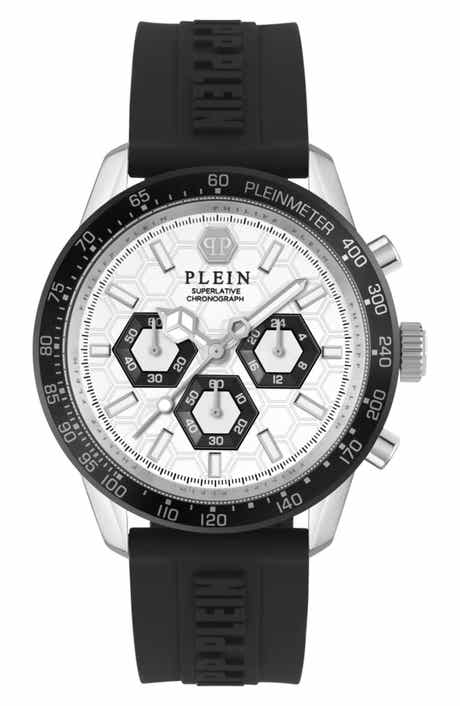 Pleinmeter Chronograph Silicone Strap Watch, 44mm