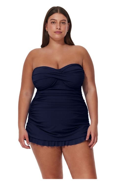 Tutti Frutti Plus Size Bandeau Swimdress