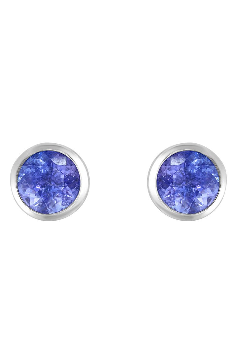 EFFY Sterling Silver Round Tanzanite Stud Earrings, Main, color, Purple