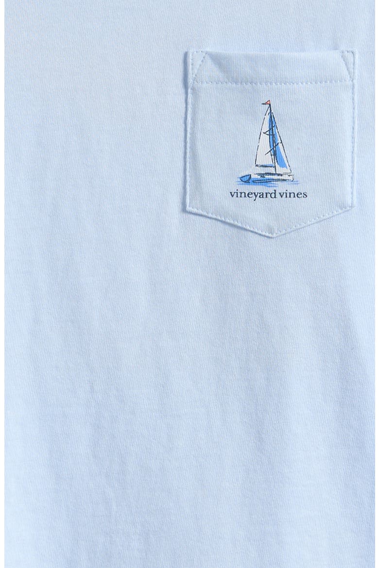 Kids' Sunset Regatta Pocket Graphic T-Shirt, Alternate, color, ROCKS BLUE