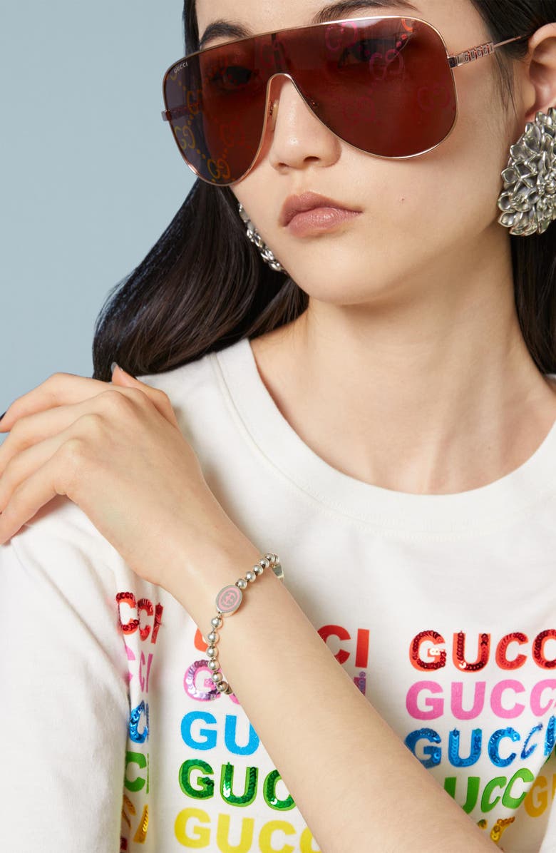 Gucci Interlocking-G Station Boule Bracelet, Alternate, color, 