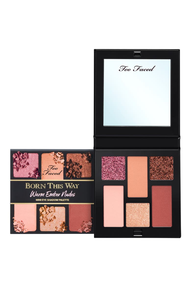 Born This Way Mini Eyeshadow Palette, Main, color, WARM EMBER NUDES