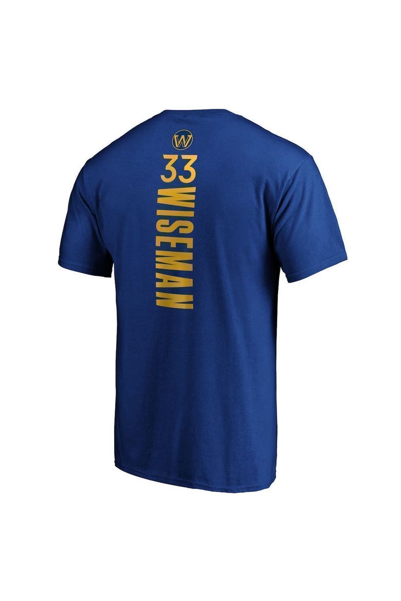 Men's Majestic James Wiseman Royal Golden State Warriors Playmaker Name & Number T-Shirt, Alternate, color, Royal