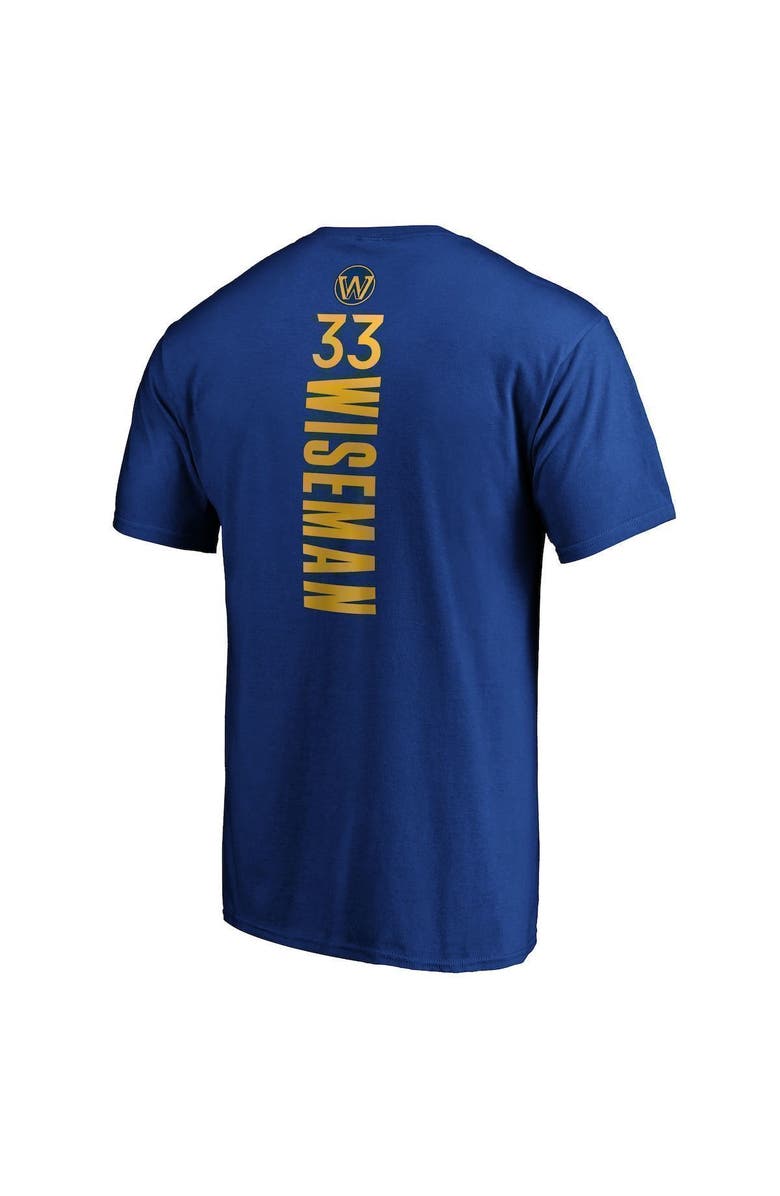 FANATICS Men's Majestic James Wiseman Royal Golden State Warriors Playmaker Name & Number T-Shirt, Alternate, color, 