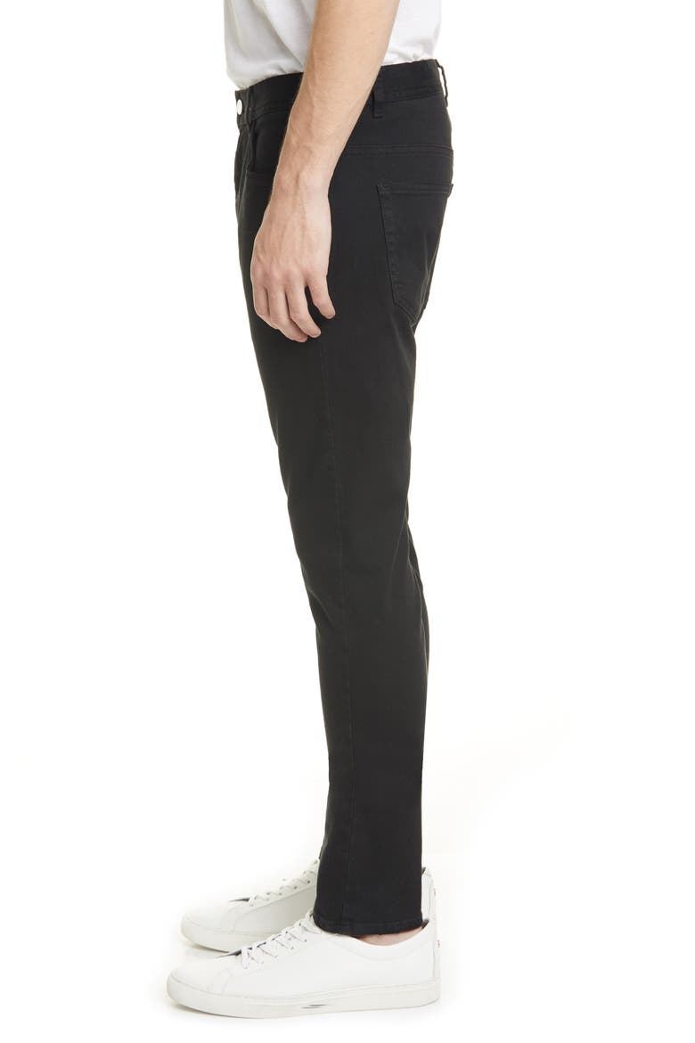 Slim Straight Pants, Alternate, color, BLACK