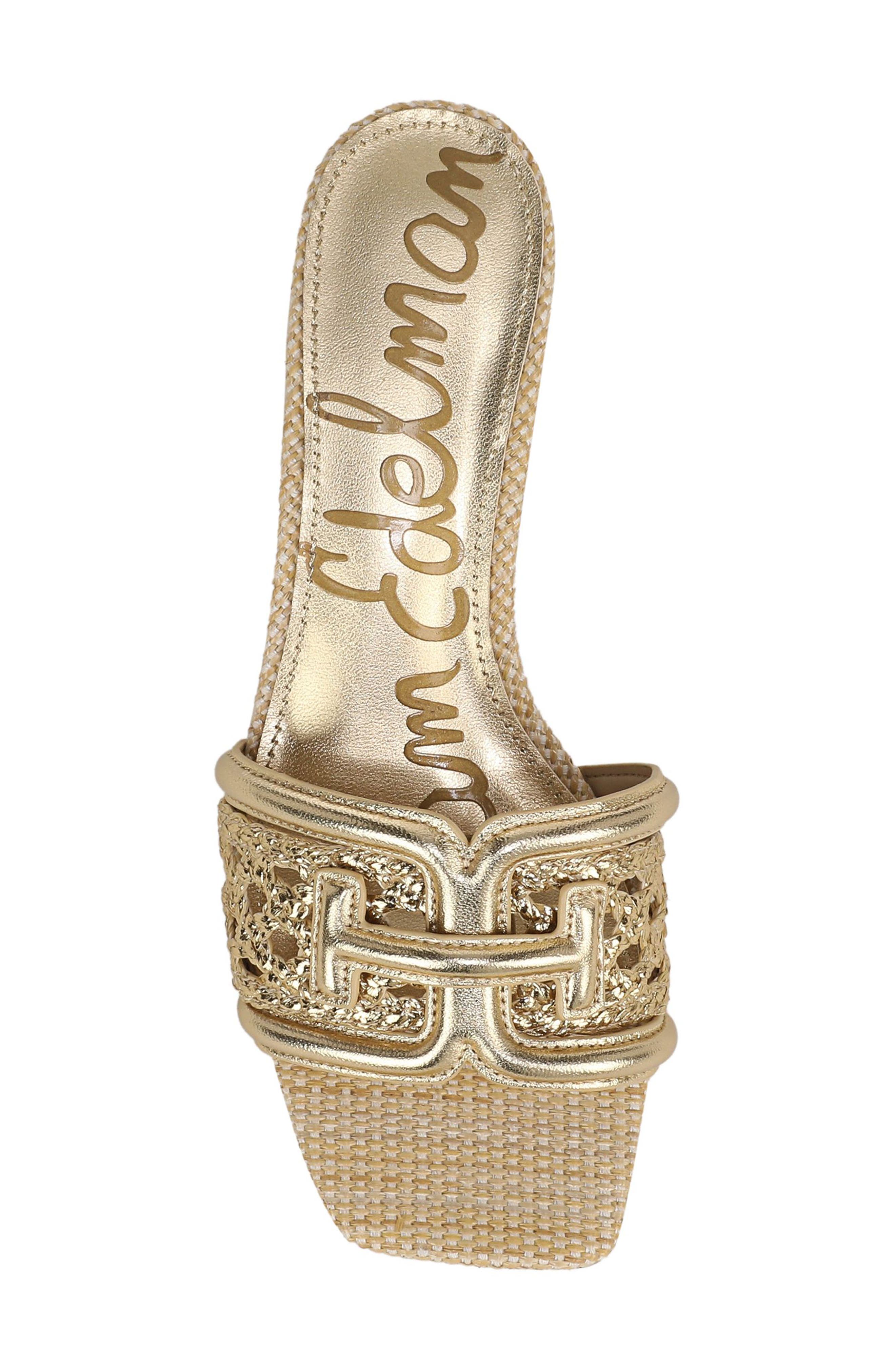 Waylon Woven Sandal, Alternate, color, AMBER GOLD