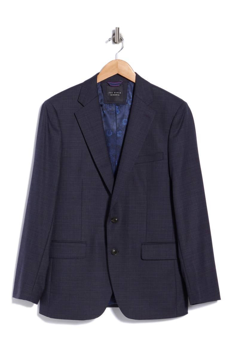 Slim Fit Wool Blend Suit Jacket, Main, color, BLUE/ PURPLE