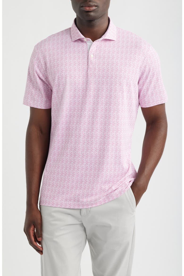 Vintage Floral Performance Jersey Polo, Main, color, PALM BEACH