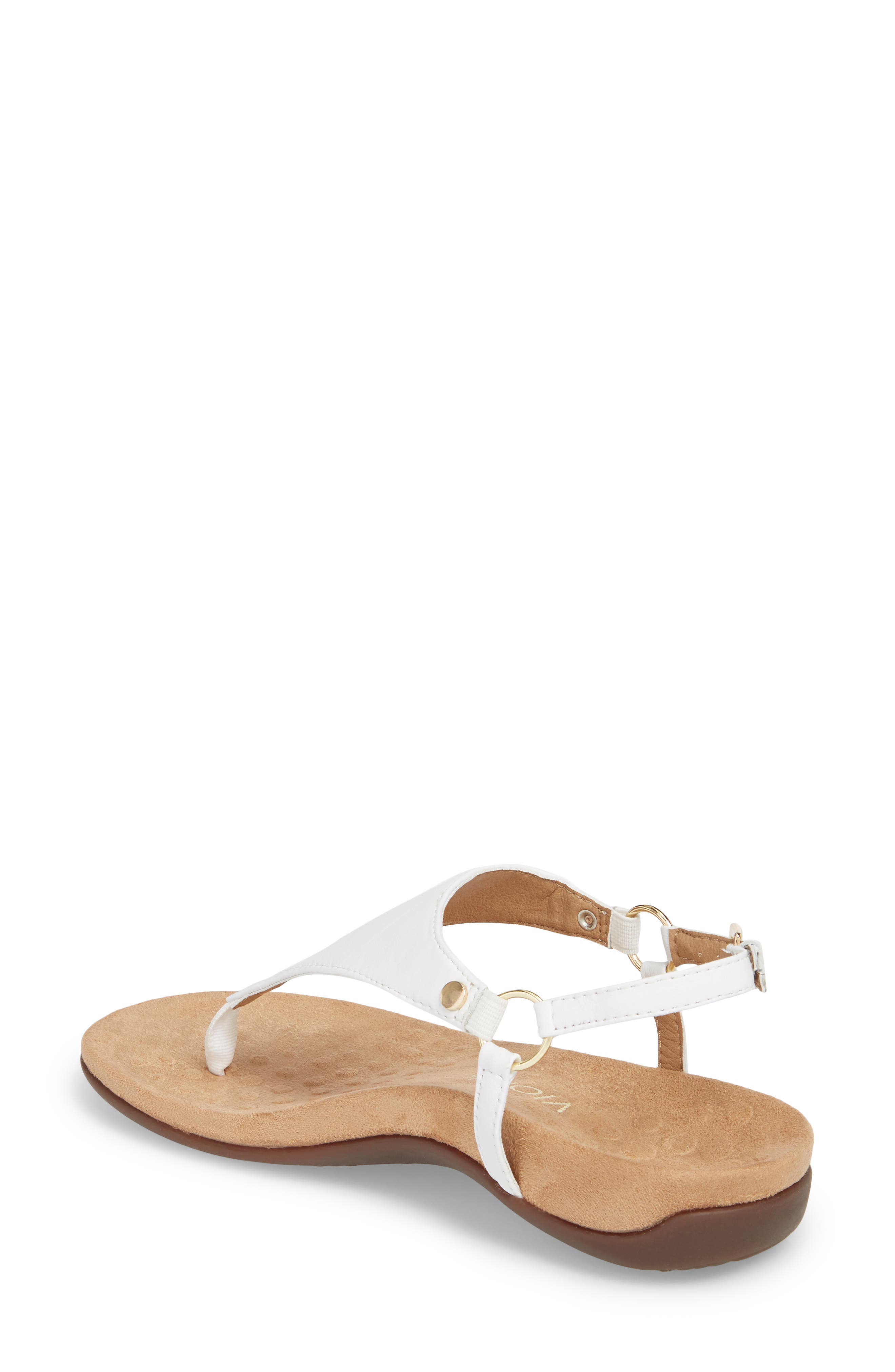 Kirra Orthaheel® Sandal, Alternate, color, WHITE LEATHER