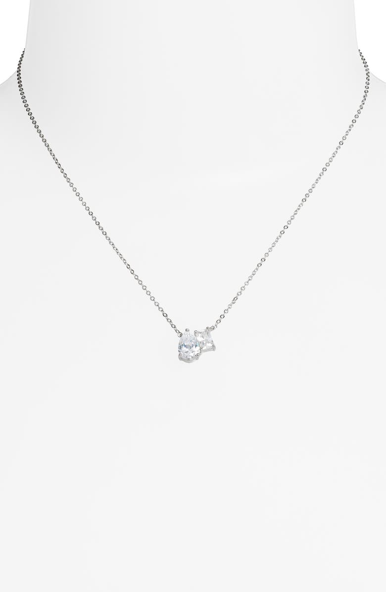 Nordstrom Cubic Zirconia Pendant Necklace, Alternate, color,