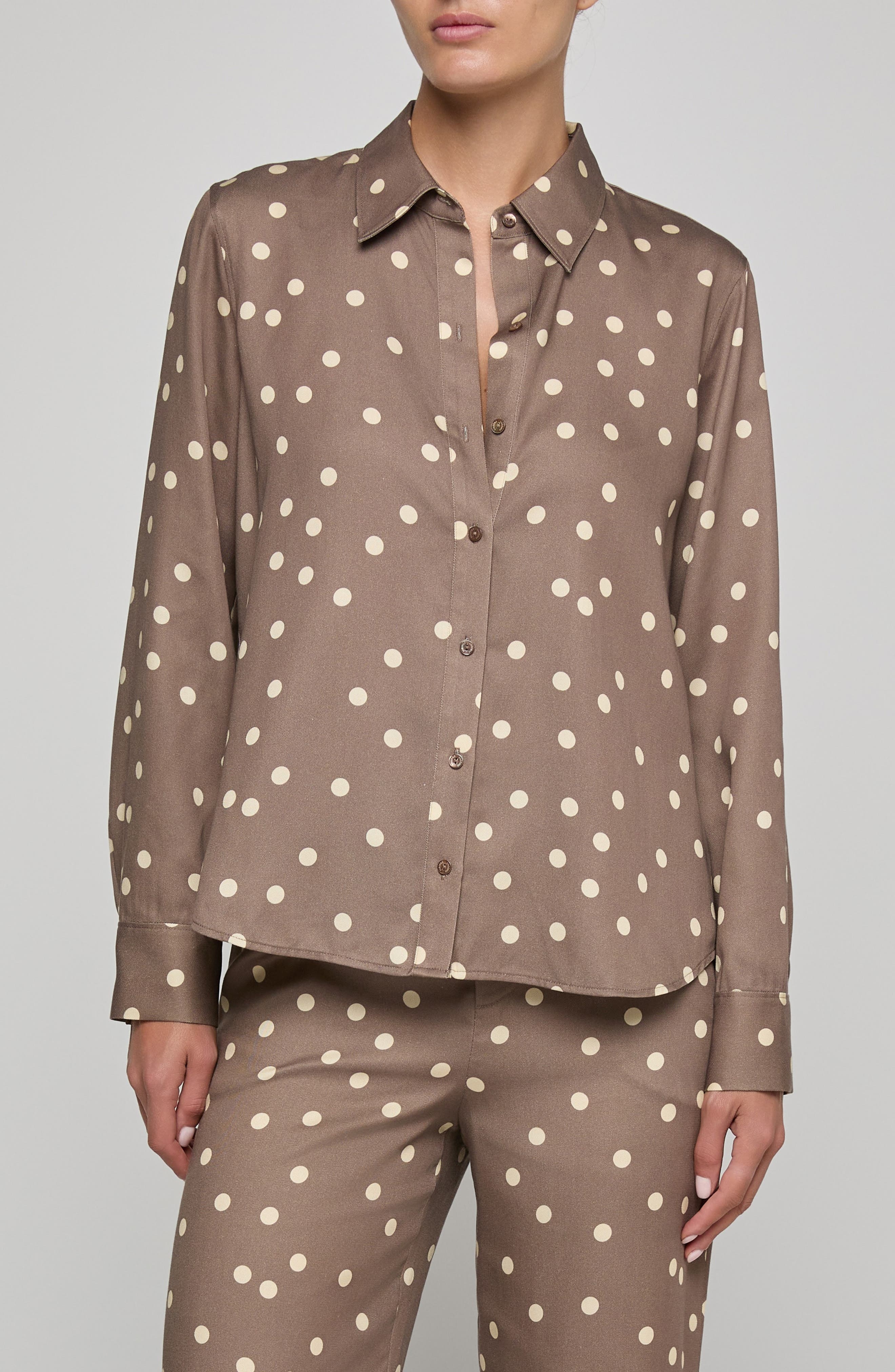 selected CARDAMOM/ ECRU POLKA DOT