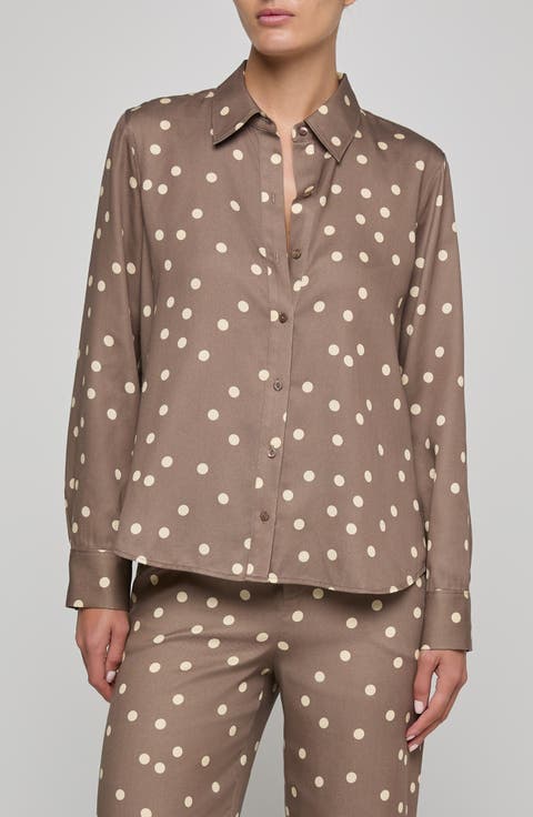 Ellery Polka Dot Button-Up Shirt
