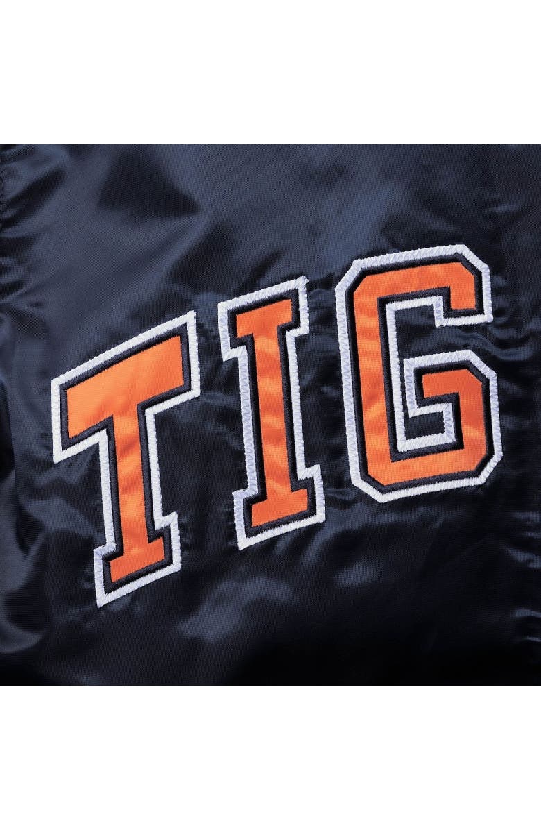 STARTER Men's Starter Navy Detroit Tigers The Ace Satin Full-Snap Jacket, Alternate, color,