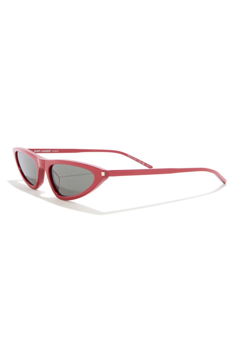 SL 703 55mm Cat Eye Sunglasses, Alternate, color, RED RED GREY