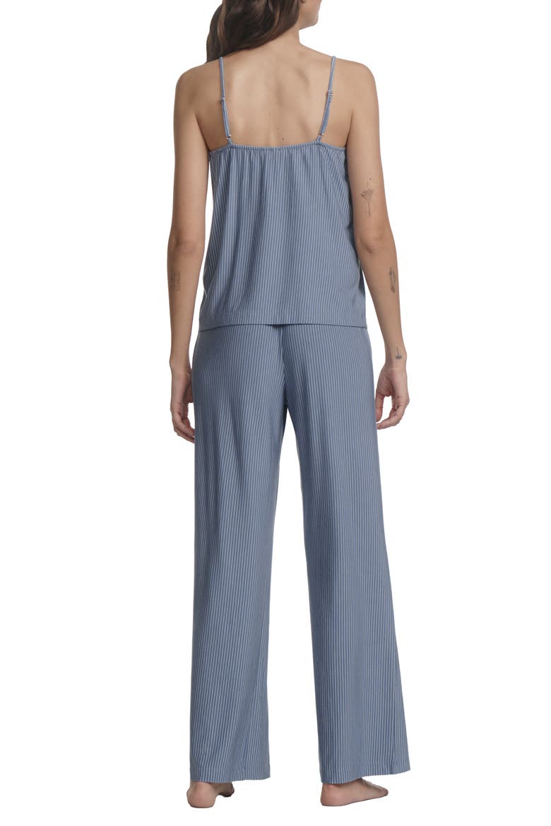 Gisele Printed Camisole Pants Pajamas, Alternate, color, DUO STRIPE SLATE BLUE