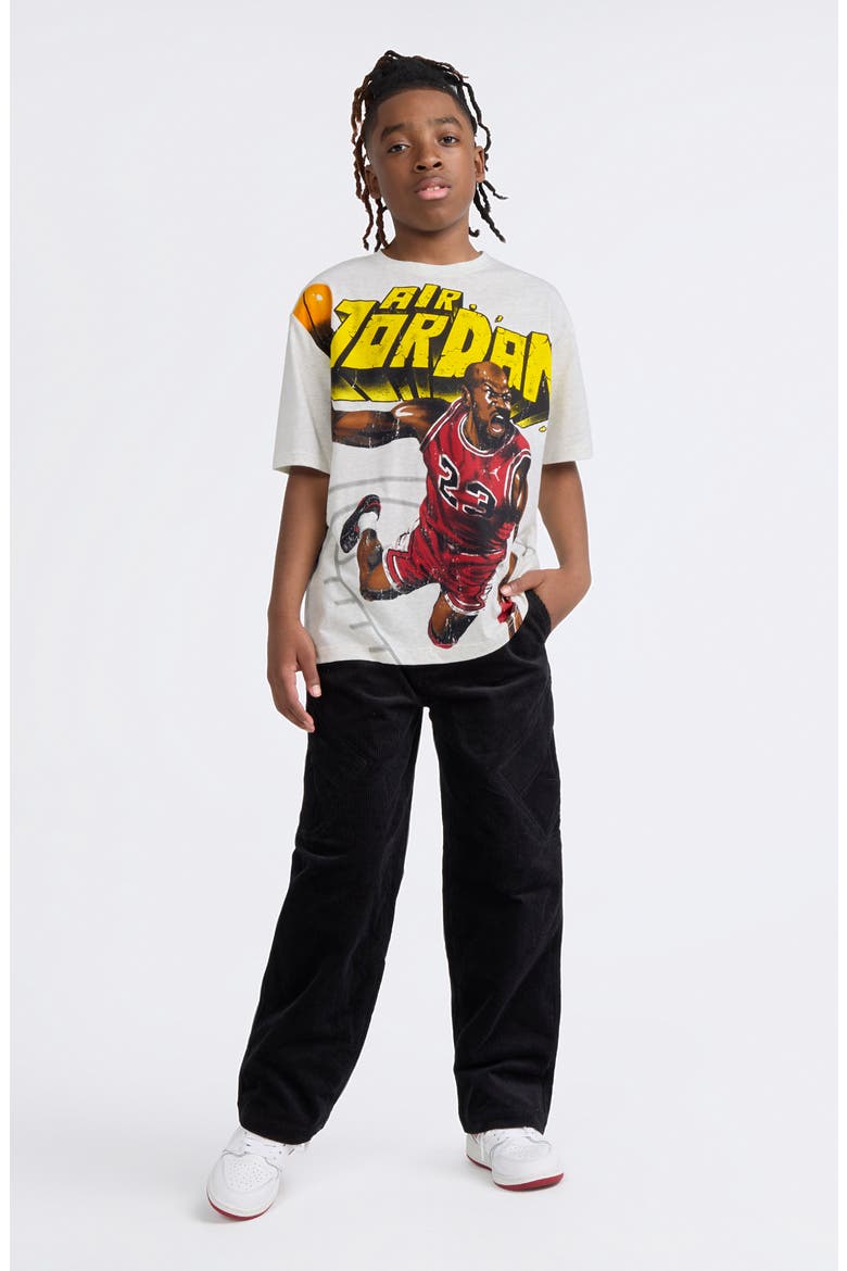 Kids' Air Jordan Slam Dunk Graphic T-Shirt, Alternate, color, BIRCH HEATHER