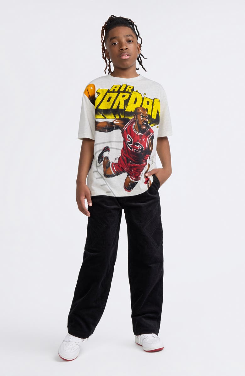 Jordan Kids' Air Jordan Slam Dunk Graphic T-Shirt, Alternate, color, Birch Heather
