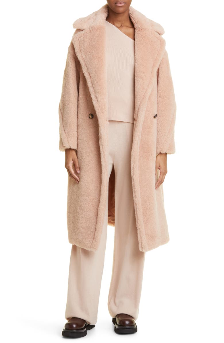 Max Mara Vetro One-Shoulder Rib Wool & Cashmere Tank, Alternate, color, Pink