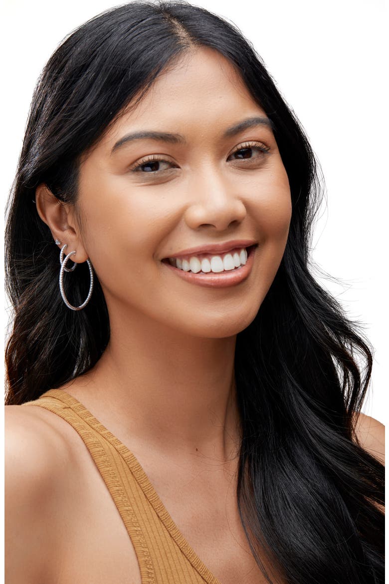 Gatsby Diamond Triangle Stud Earrings (Nordstrom Exclusive), Alternate, color, 18K WHITE GOLD