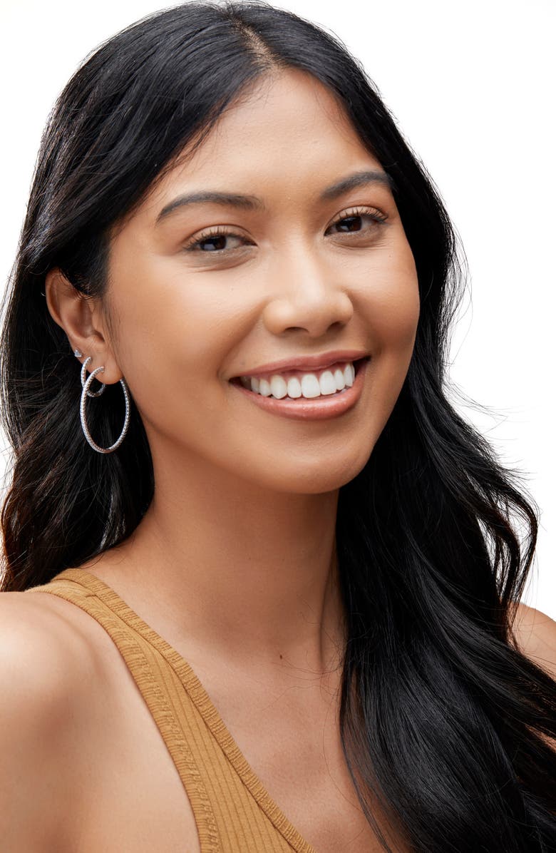 Bony Levy Gatsby Diamond Triangle Stud Earrings, Alternate, color, 18K White Gold