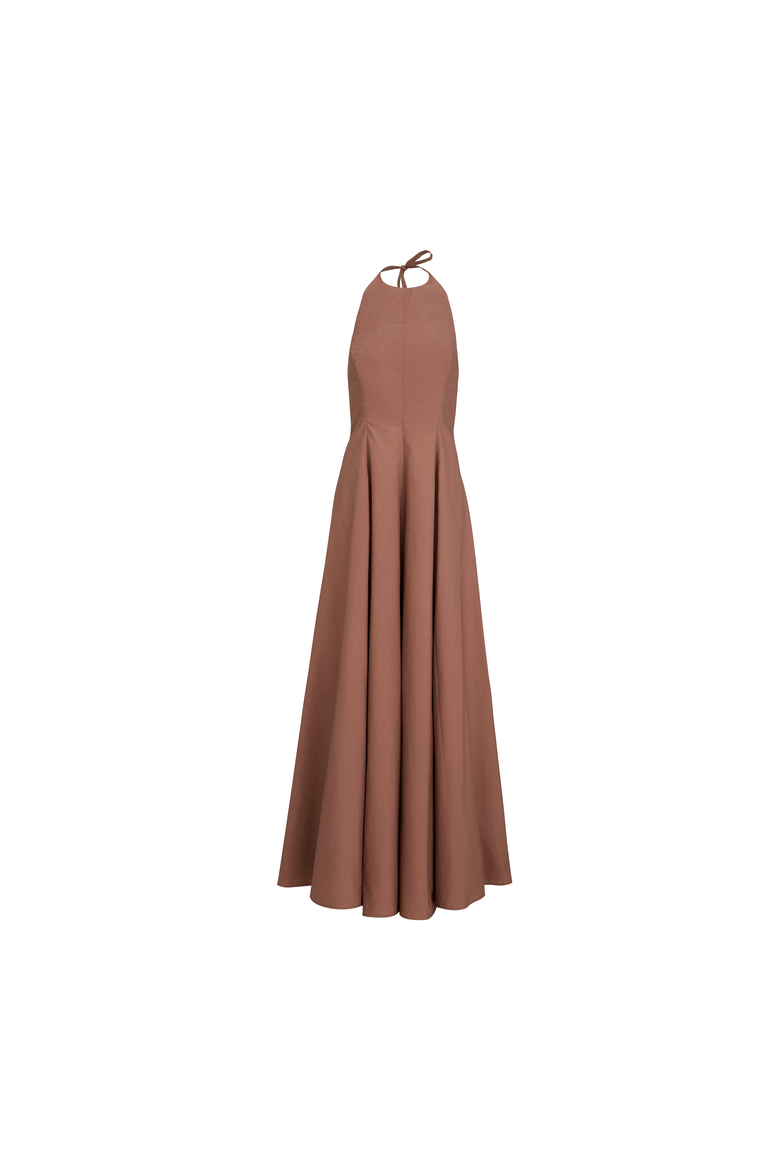 Halterneck dress, Alternate, color, Orange