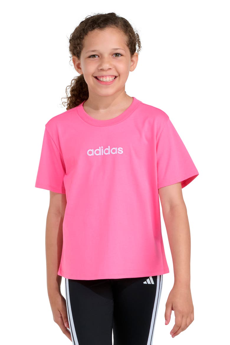 Kids' Embroidered T-Shirt, Main, color, LUCID PINK