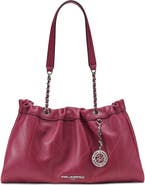 KARL LAGERFELD PARIS Amandine Leather Shoulder Bag