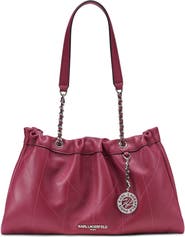 KARL LAGERFELD PARIS Amandine Leather Shoulder Bag
