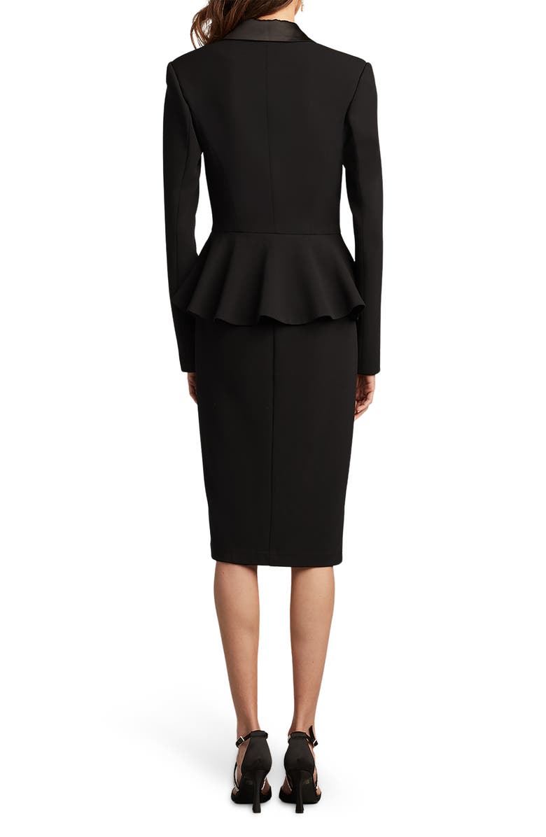 Tadashi Shoji Long Sleeve Tuxedo Dress, Alternate, color, 