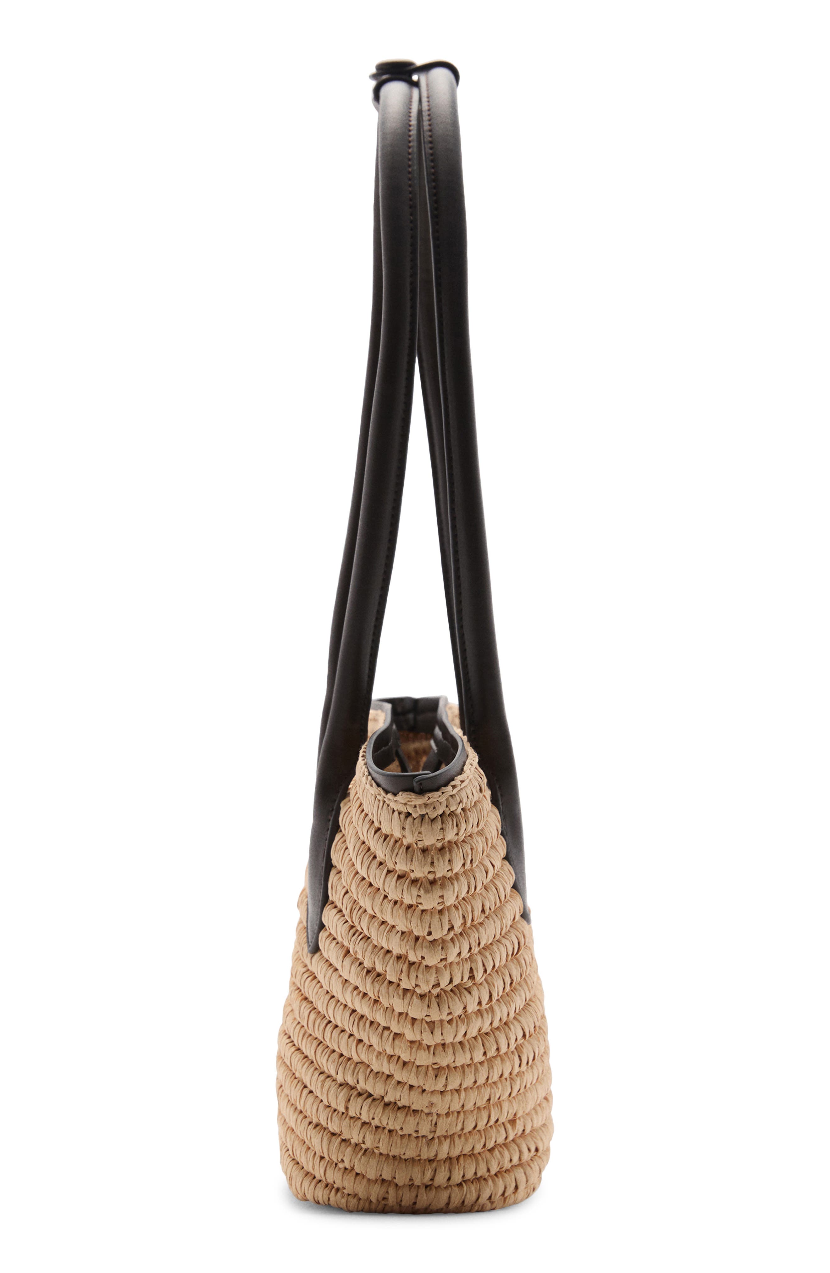MANGO Raffia Tote, Alternate, color, 