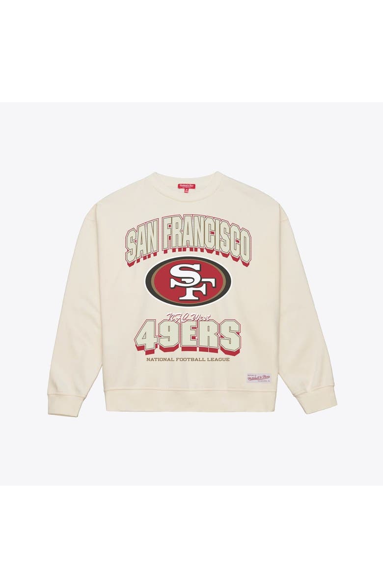 Mitchell & Ness Women's  Mitchell & Ness  Cream San Francisco 49ers Tonal Arch Sweatshirt, Alternate, color, Cream