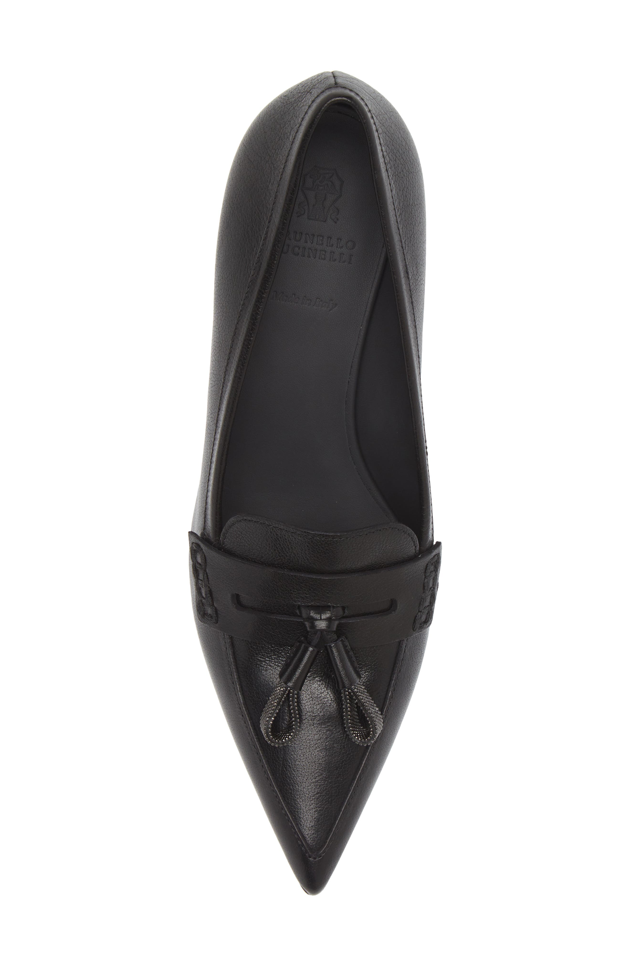 Brunello Cucinelli Monili Tassel Kitten Heel Pump, Alternate, color, 