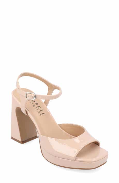 Journee Collection Ziarre Patent Block Heel Sandal