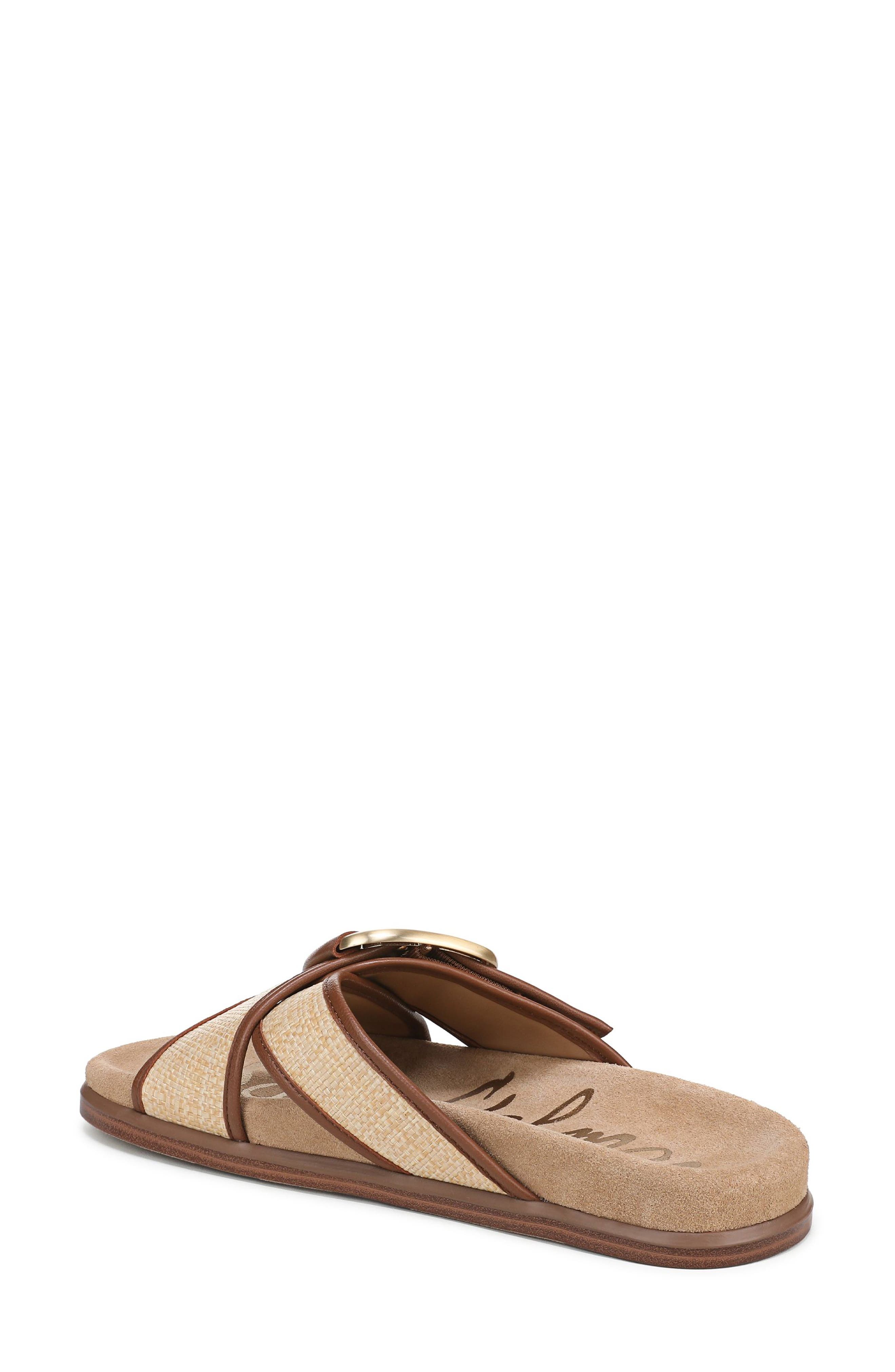 Sam Edelman Darla Slide Sandal, Alternate, color, Bleached Beechwood/ Cognac
