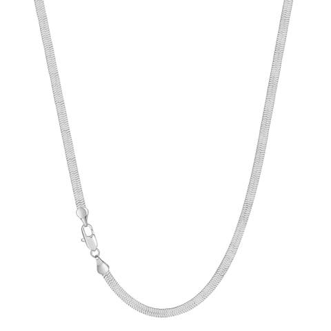 Sterling Silver 3mm Flat Necklace