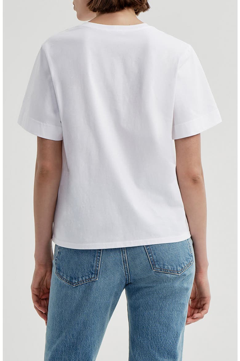 Kari Cotton T-Shirt, Alternate, color, WHITE