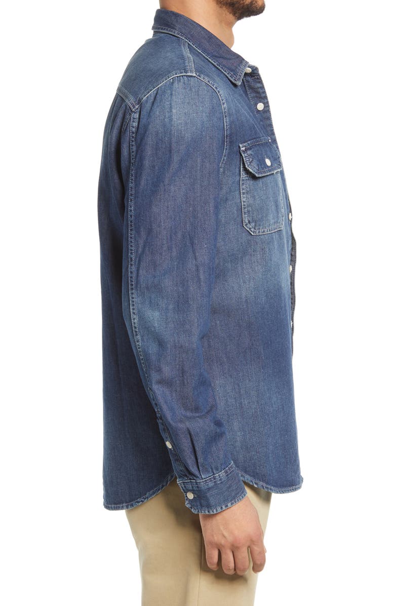 AG Benning Chambray Slim Fit Utility Shirt, Alternate, color, Nucleus