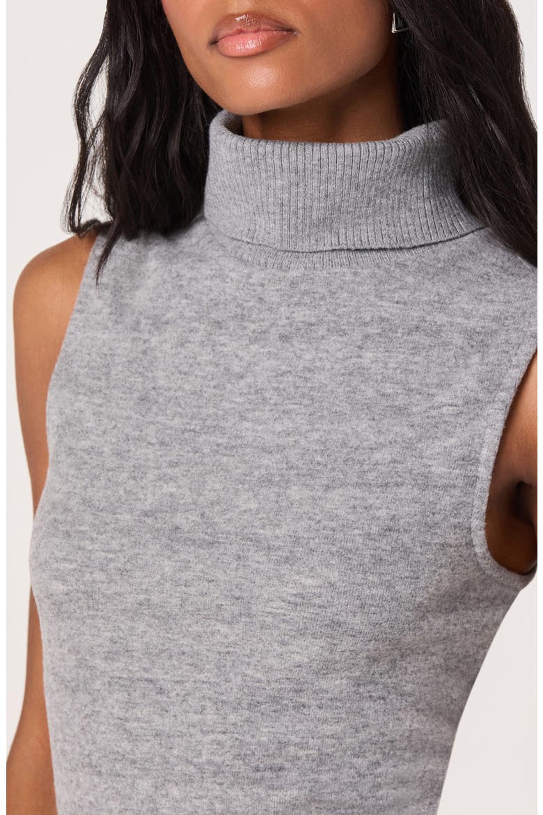 Sleeveless Turtleneck Sweater, Alternate, color, CHARCOAL