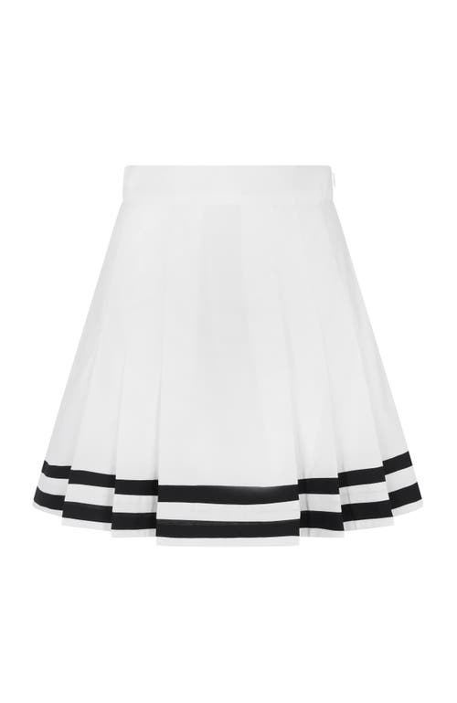 De Loreta Zinia Cotton Pleated Miniskirt In White