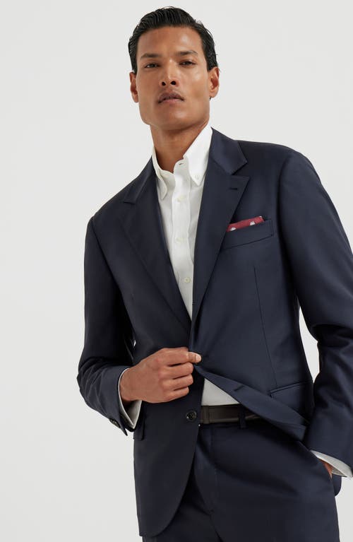 Brunello Cucinelli Single-breasted Virgin-wool Blazer In Blue