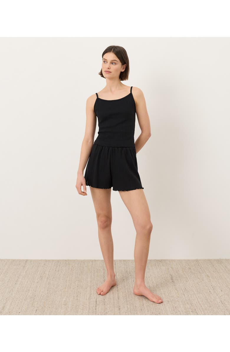 Pact Organic Cotton Pointelle Cami, Alternate, color, Black