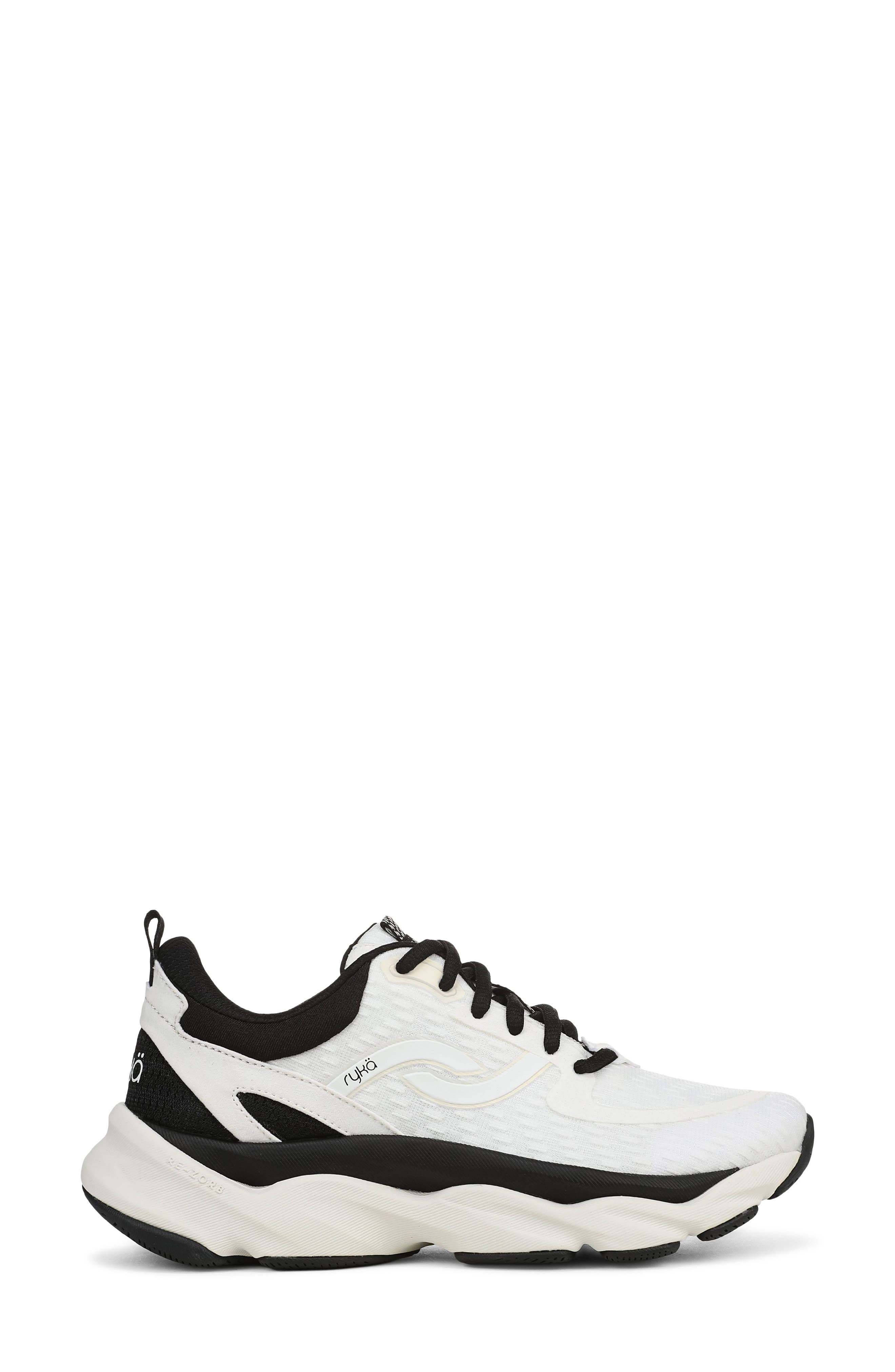 Rykä Rezorb Max Walking Sneaker, Alternate, color, White Black