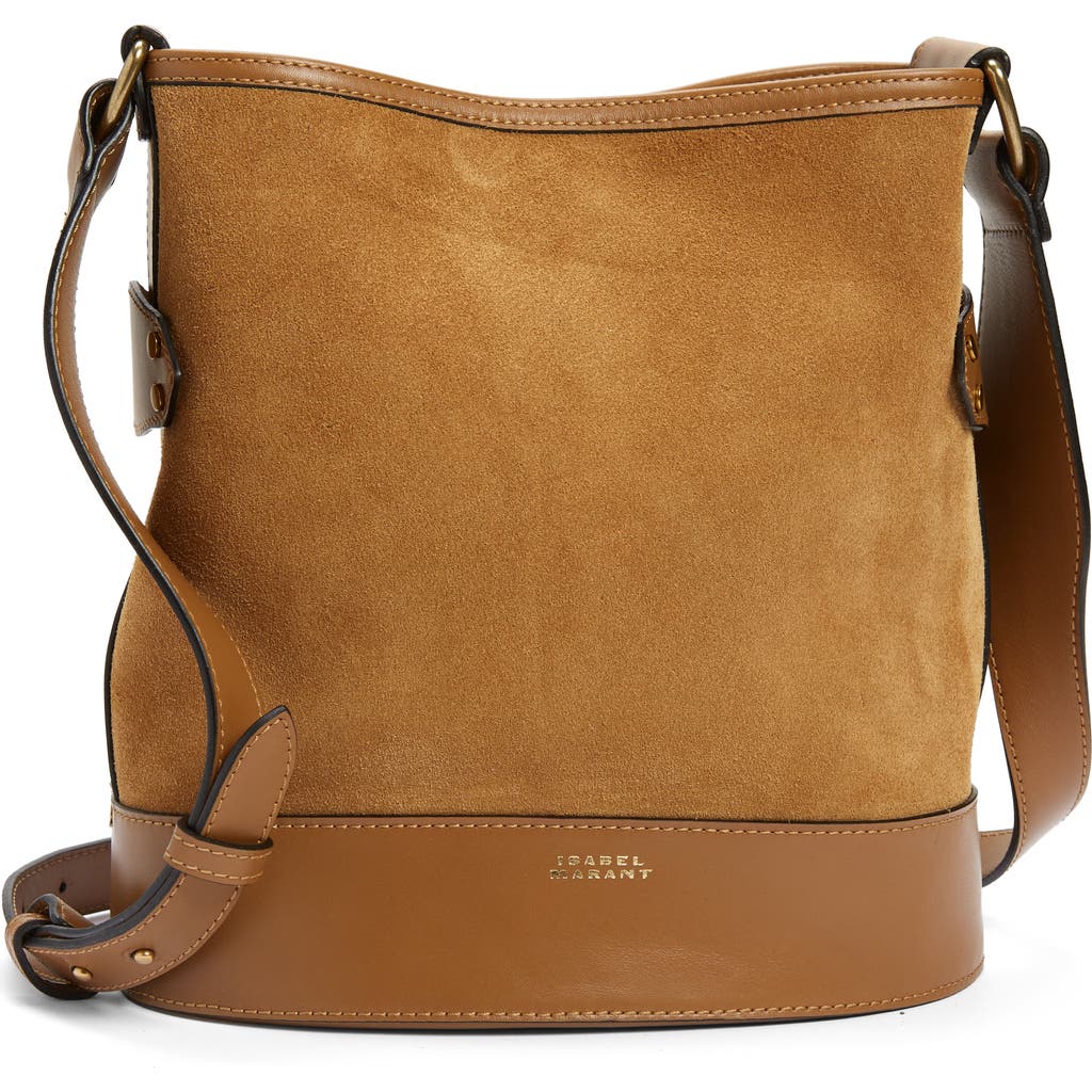Isabel Marant Large Samara Suede Bucket Bag In Brown