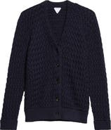 Bottega Veneta Intrecciato Wool Cable Stitch Cardigan