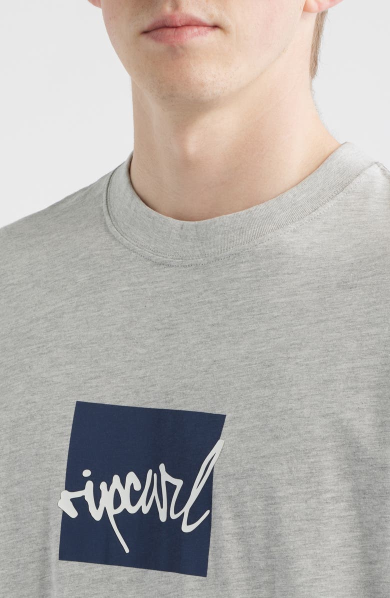Rip Curl Rip Script Icon Organic Cotton Graphic T-Shirt, Alternate, color, Grey Marle
