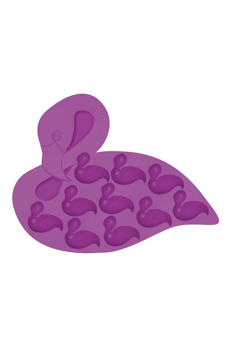 Flamingo Ice Cube Tray, Alternate, color, PINK/ PURPLE