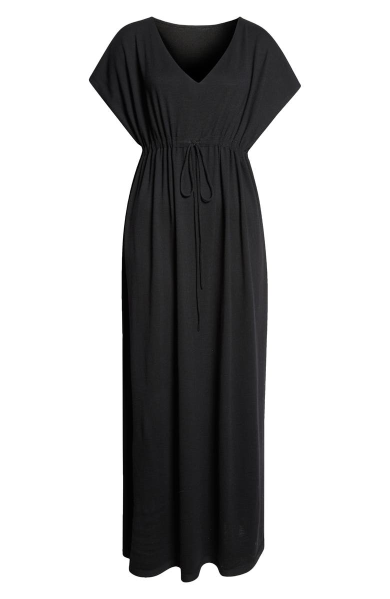 Johnstons of Elgin Open Knit Superfine Merino Wool Polo Sweater, Alternate, color, Black