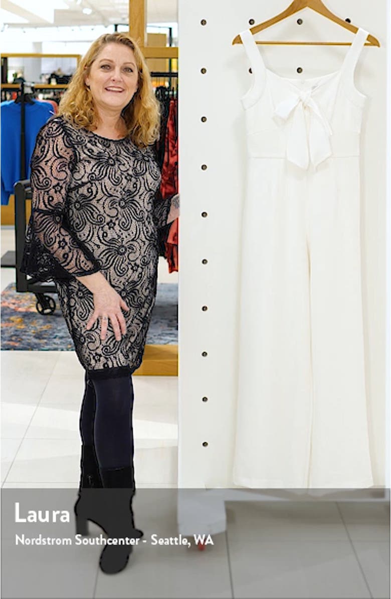 Sleeveless Tie Neck Wide Leg Jumpsuit, sales video thumbnail