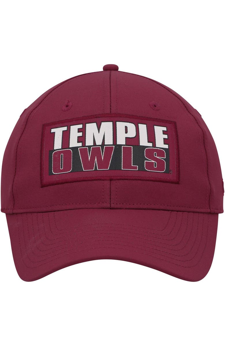 COLOSSEUM Men's Colosseum Cherry Temple Owls Positraction Snapback Hat, Alternate, color, Garnet